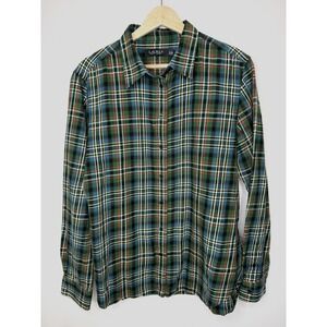 Ralph Lauren Plaid Button‎ Up Shirt Mens XL Green Classic Fall Check Preppy West